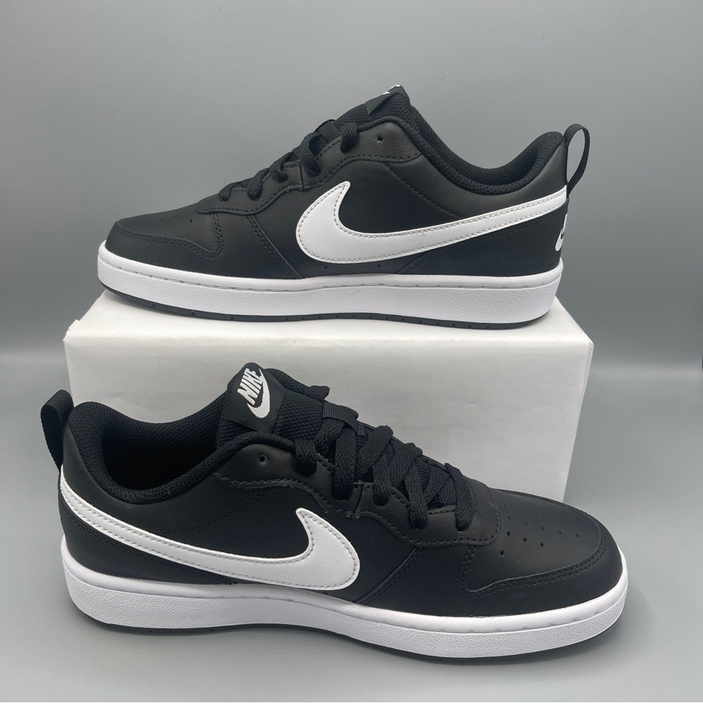Nike Court Borough Low 2 Big Girl Sneakers Black/White